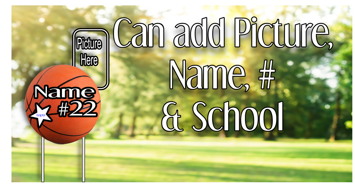 Sporty Yard Signs Single Sided